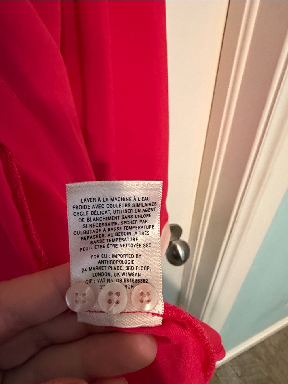 NWT Maeve Anthropologie Bright Raspberry Red Pink Shirt Jacket with Cream Trim - Picture 5 of 9